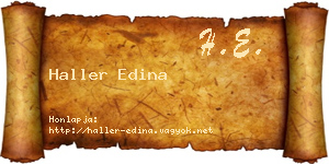 Haller Edina névjegykártya